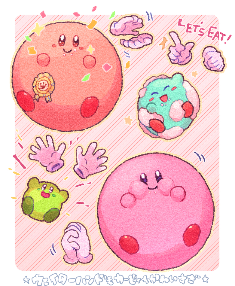kirby and server hand (kirby and 1 more) drawn by chiimako