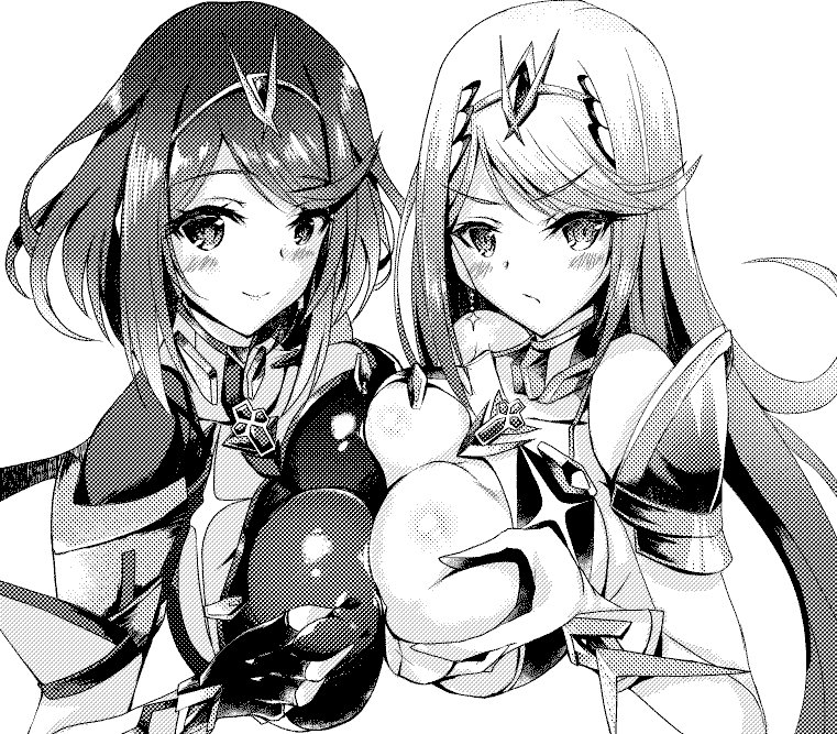 pyra and mythra (xenoblade chronicles and 1 more) drawn by inoue_takuya_(tactactak)
