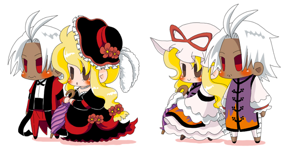 yakumo yukari and rugal bernstein (touhou and 2 more) drawn by anna_(or)