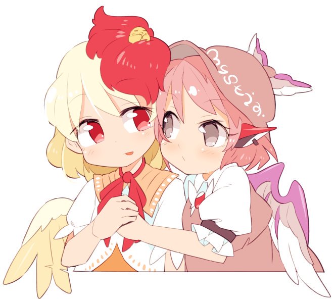 mystia lorelei and niwatari kutaka (touhou) drawn by ini_(inunabe00)
