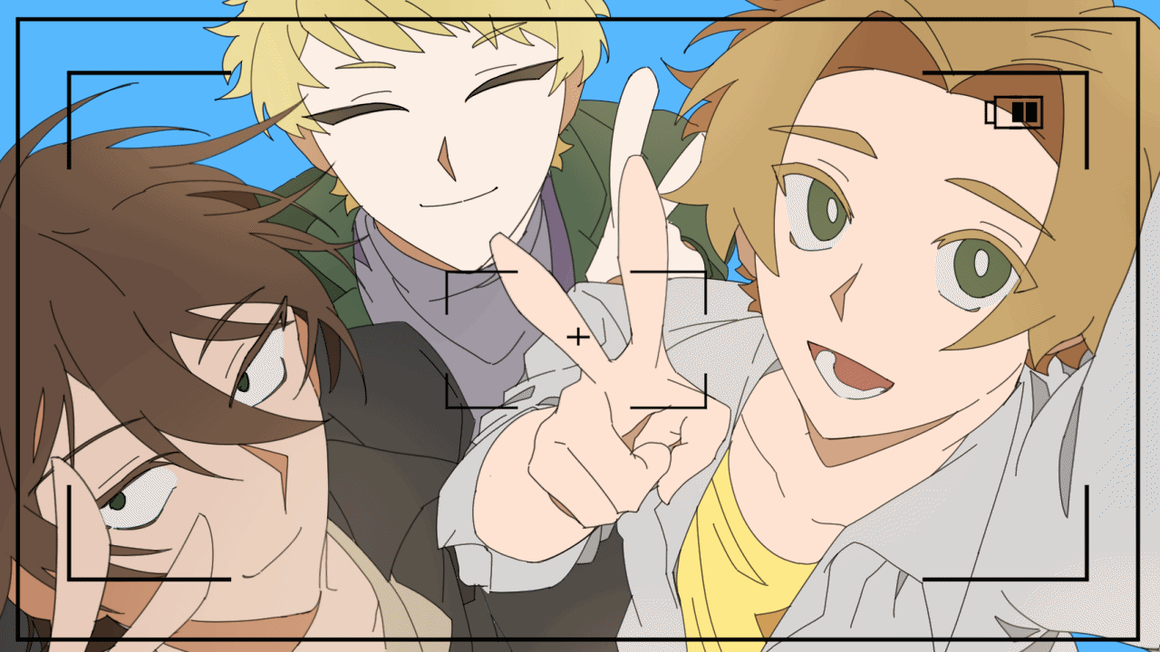 atou haruki, isoi reiji, and shinano eiji (saibou shinkyoku) drawn by gomnyong