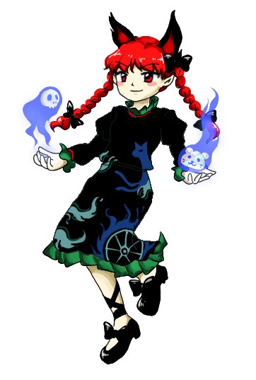 kaenbyou rin and otter spirit (touhou) drawn by amaho_yarou