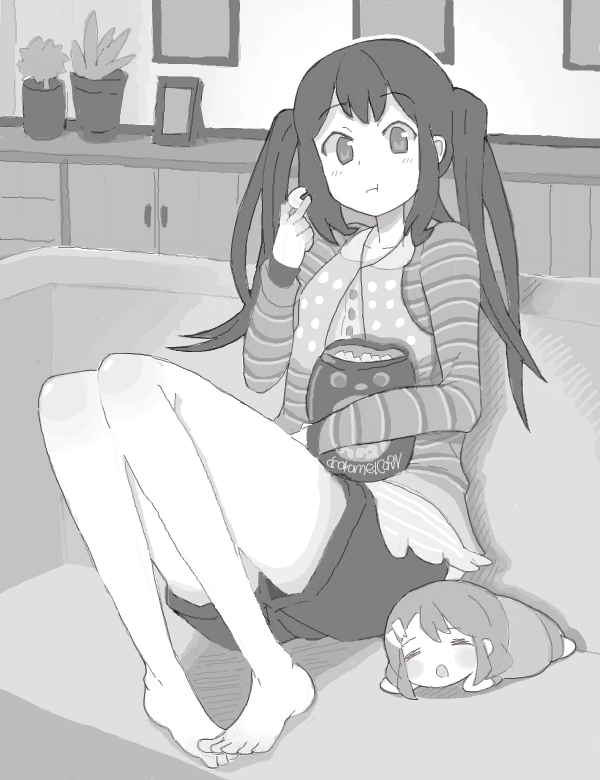 nakano azusa and hirasawa yui (k-on!) drawn by kuzu_kow