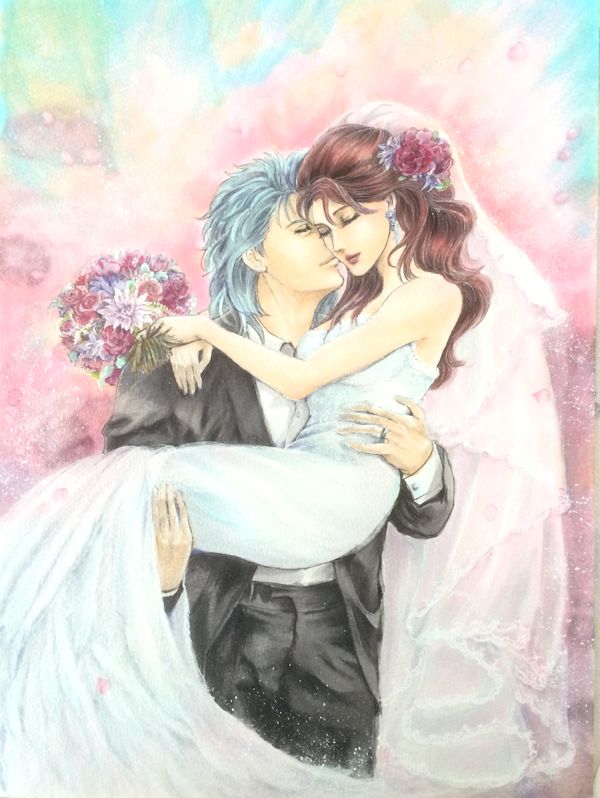 rei and mamiya (hokuto no ken) drawn by raruma