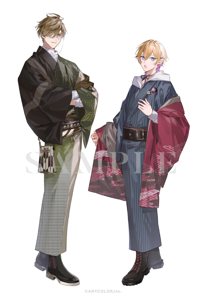 oliver evans and naruse naru (nijisanji) drawn by yukko_(matakite_4kaku)