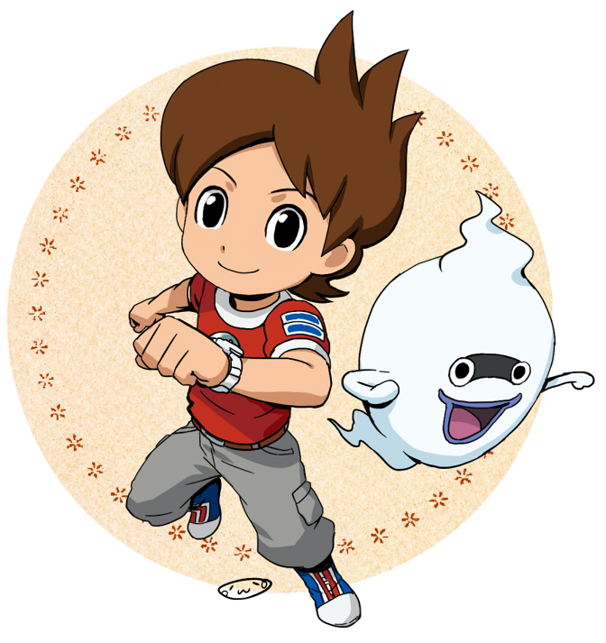 whisper and amano keita (youkai watch) drawn by mizuhara_aki