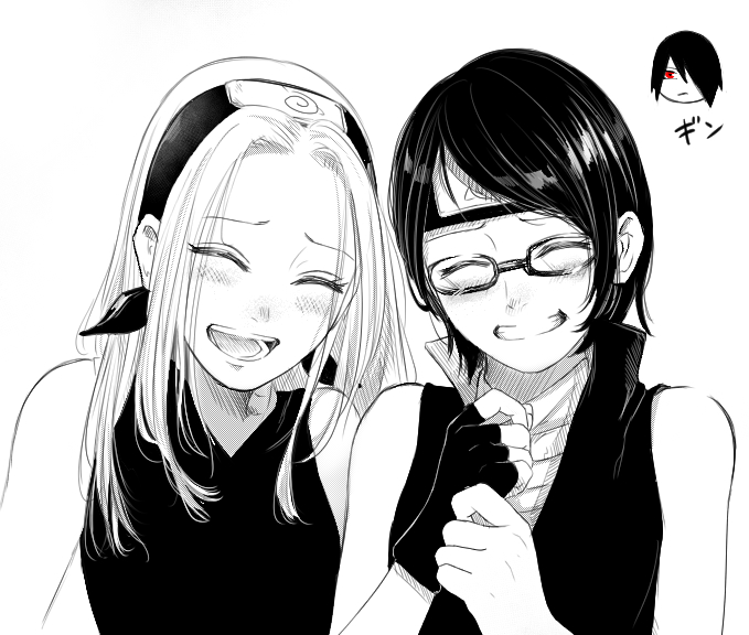 haruno sakura, uchiha sasuke, and uchiha sarada (naruto) drawn by ana_(draw_annie)