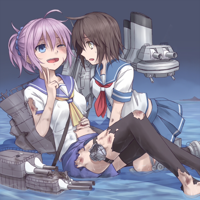 aoba and furutaka (kantai collection) drawn by yuyuzuki_(yume_usagi)