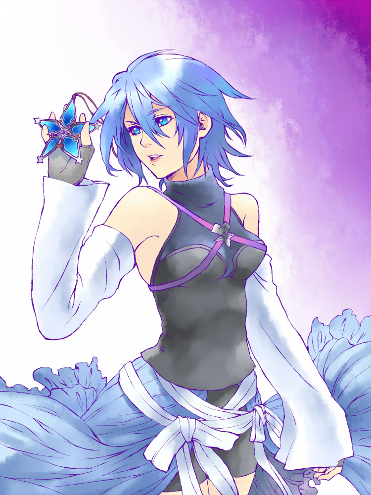 aqua (kingdom hearts and 1 more) drawn by banana_gyuunyuu