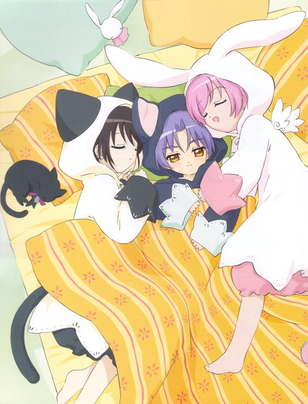 misha, shia, higuchi kotarou, and nyaa-san (pita ten)