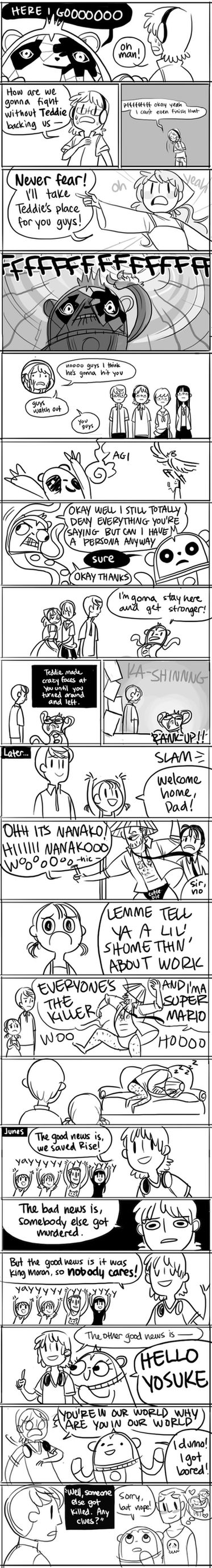 narukami yu, satonaka chie, kujikawa rise, amagi yukiko, hanamura yousuke, and 6 more (persona and 1 more) drawn by gigi_d.g.