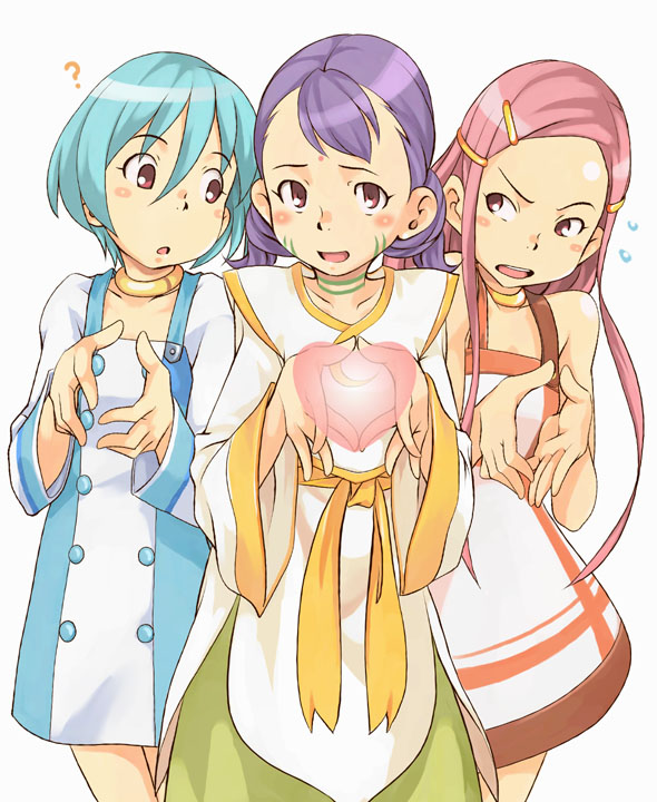 eureka, anemone, and sakuya (eureka seven) drawn by mannen_hitsu