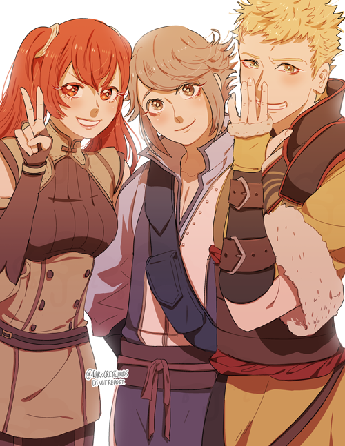 severa, owain, and inigo (fire emblem and 1 more) drawn by darkgreyclouds
