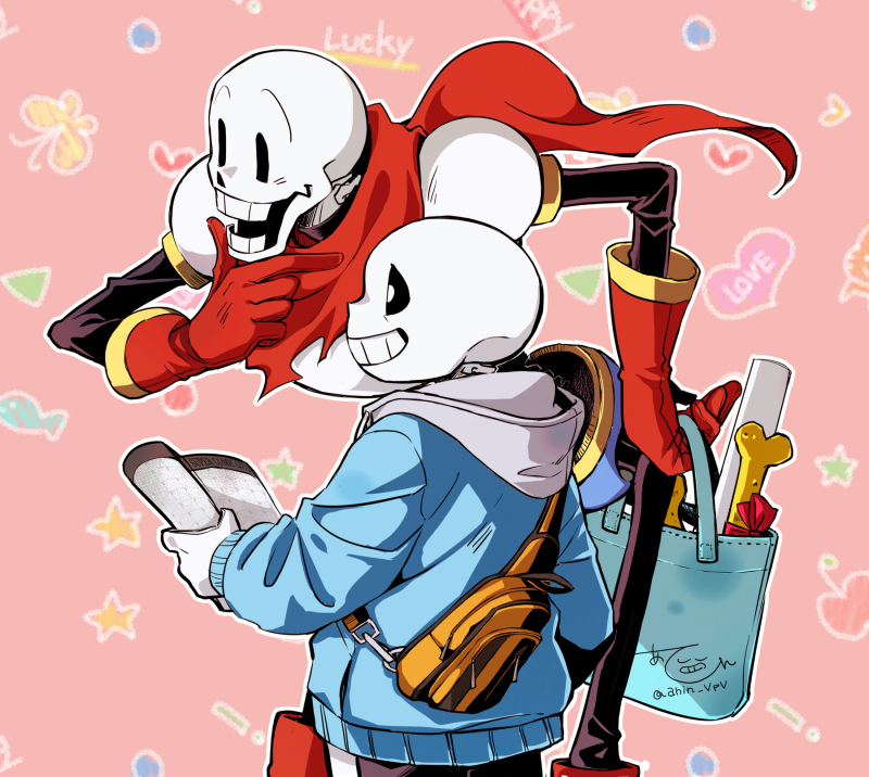 sans and papyrus (undertale) drawn by ahin_vpv