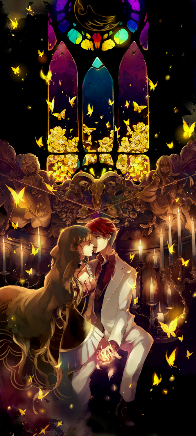 beatrice, ushiromiya battler, frederica bernkastel, and lambdadelta (umineko no naku koro ni) drawn by oono_eiko