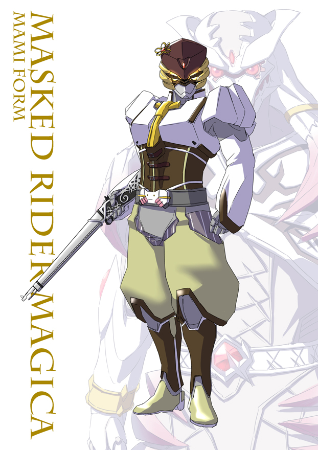 tomoe mami and kyubey (mahou shoujo madoka magica and 1 more) drawn by sukekiyo56