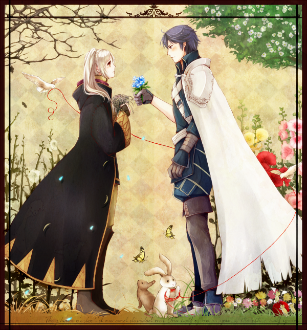 female robin and chrom (fire emblem and 1 more) drawn by fukune