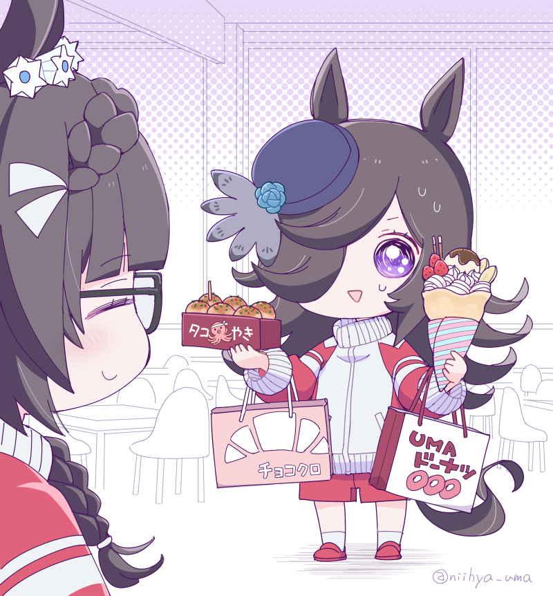 rice shower and zenno rob roy (umamusume) drawn by mopiwo