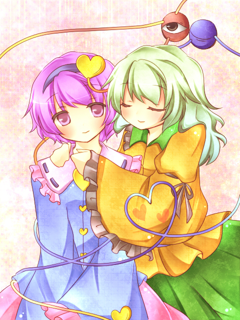 komeiji koishi and komeiji satori (touhou) drawn by kureha_goya