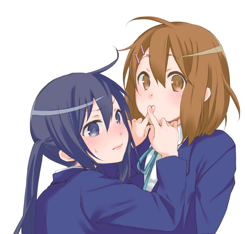 nakano azusa and hirasawa yui (k-on!) drawn by yabusaka
