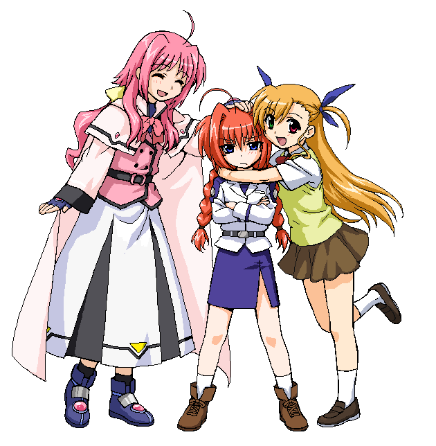 vita, vivio, caro ru lushe, and kerykeion (lyrical nanoha and 1 more)