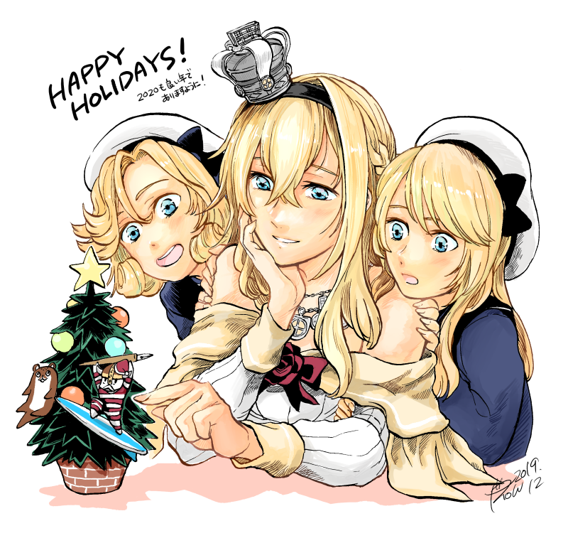 warspite, jervis, and janus (kantai collection) drawn by yamada_rei_(rou)