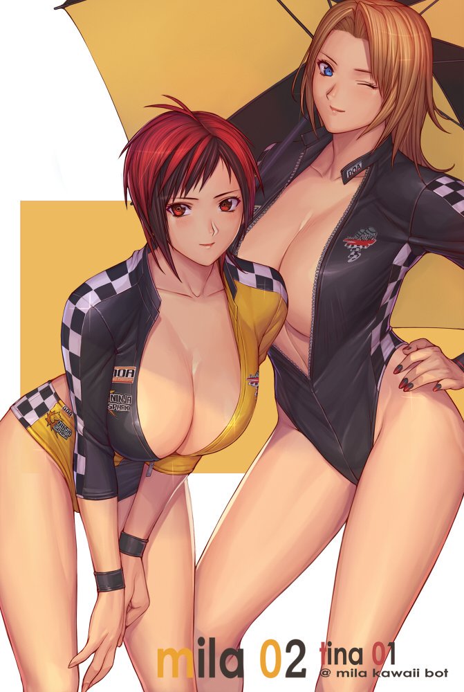 tina armstrong and mila (dead or alive and 1 more) drawn by ibanen