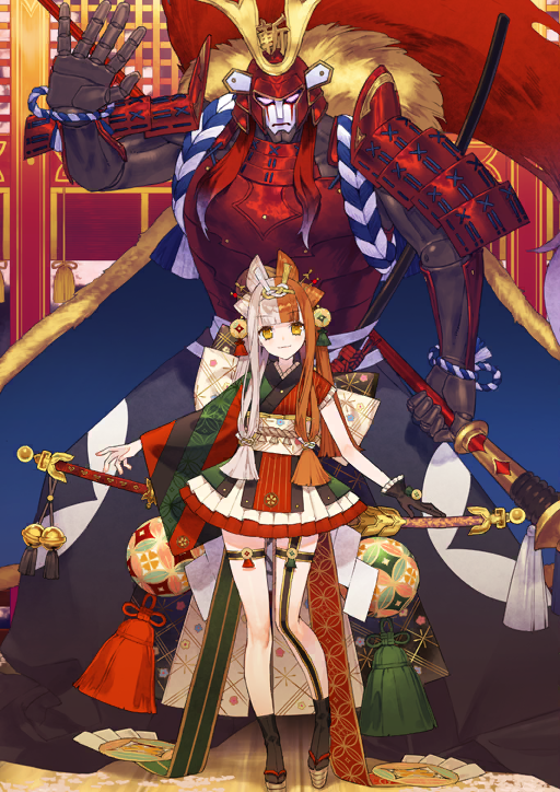 izumo no okuni and zanzaburou (fate and 1 more) drawn by noco_(adamas)