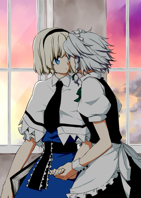 izayoi sakuya and alice margatroid (touhou) drawn by sakuraba_yuuki