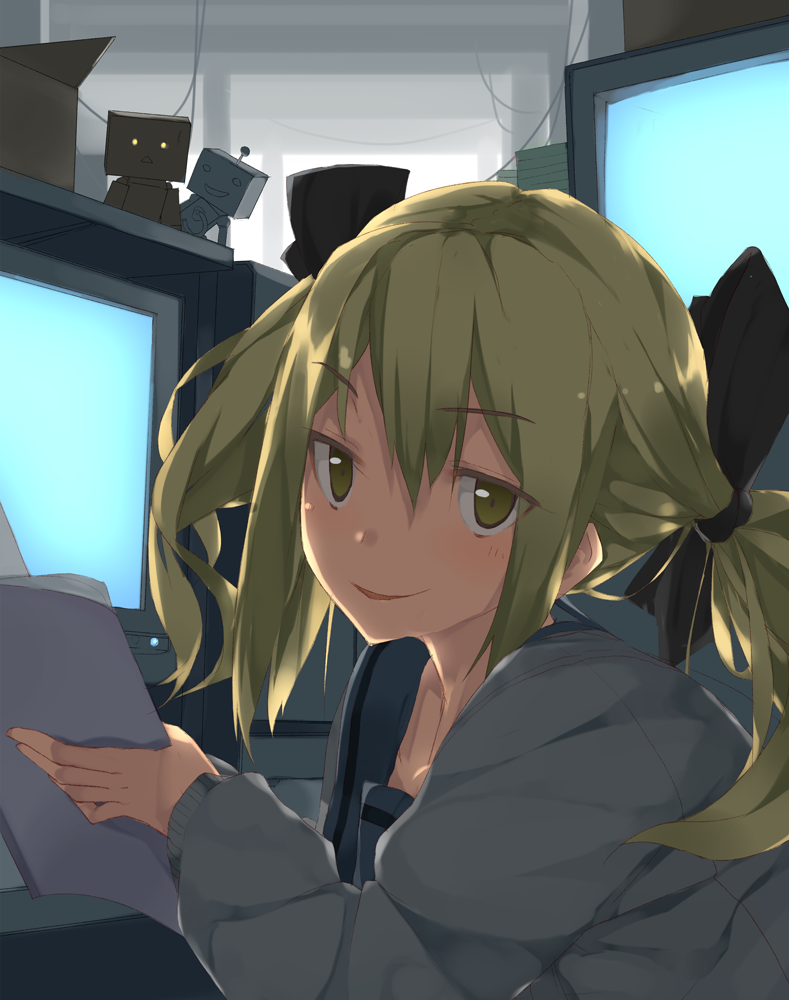 koujiro frau and danboo (robotics;notes) drawn by fikusipu