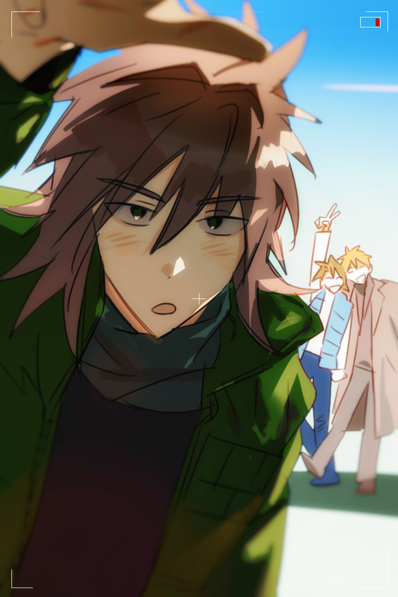 atou haruki, isoi reiji, and shinano eiji (saibou shinkyoku) drawn by salinmamongoose