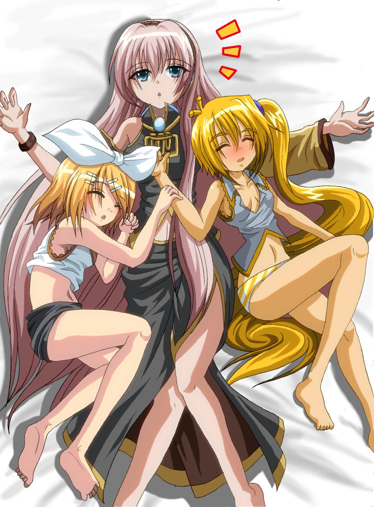 kagamine rin, megurine luka, and akita neru (vocaloid) drawn by dr._cryptoso