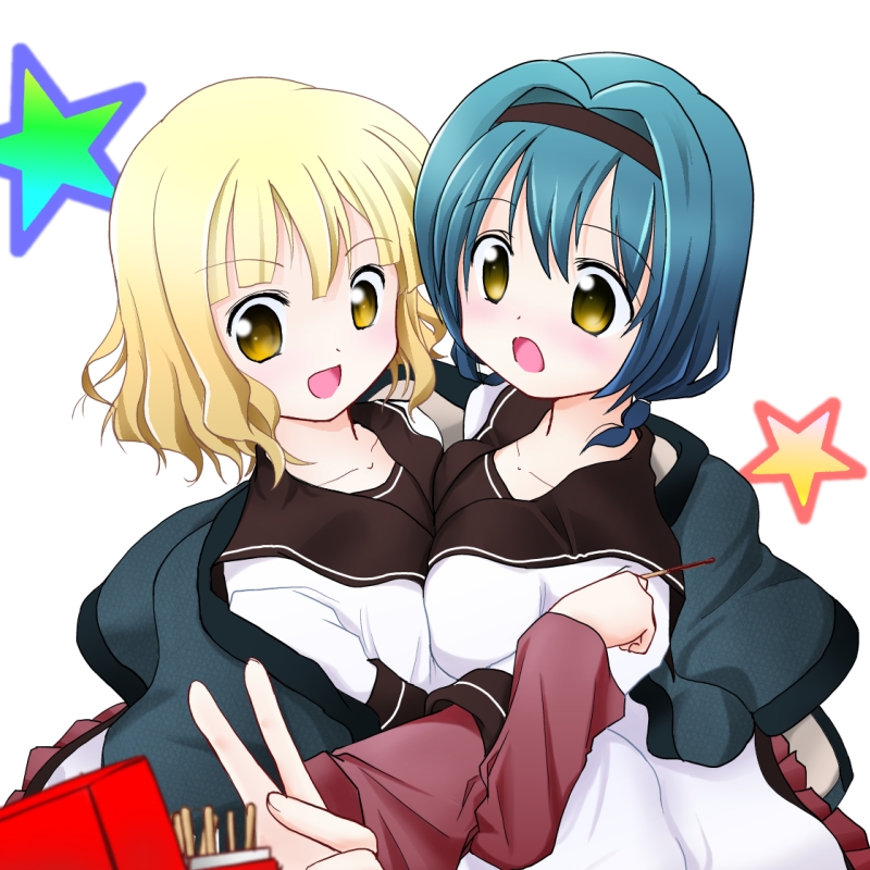 oomuro sakurako and furutani himawari (yuruyuri) drawn by sasaka_yayoi