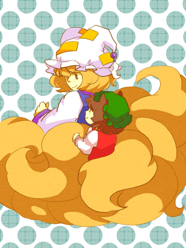 yakumo ran and chen (touhou) drawn by ume_ume