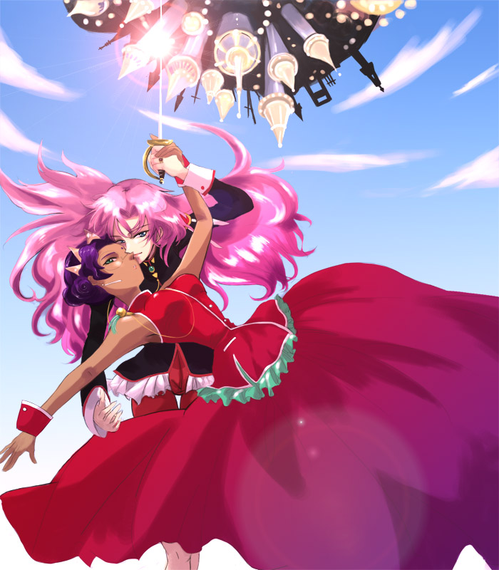 tenjou utena and himemiya anthy (shoujo kakumei utena) drawn by pan_(dorara78)