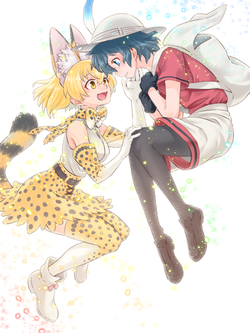 serval and kaban (kemono friends) drawn by inukoro_(spa)