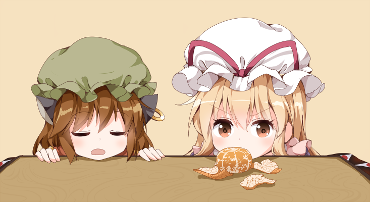 yakumo yukari and chen (touhou) drawn by ruu_(tksymkw)