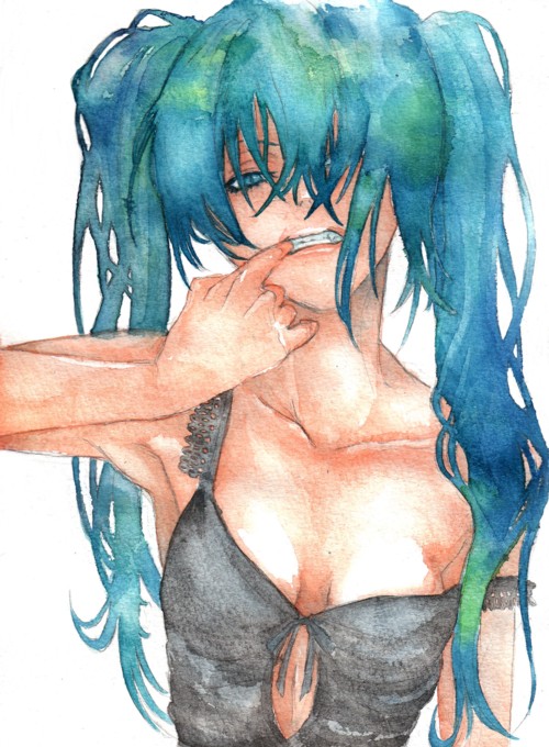 hatsune miku (vocaloid) drawn by yamiko_(black-g-d-s)