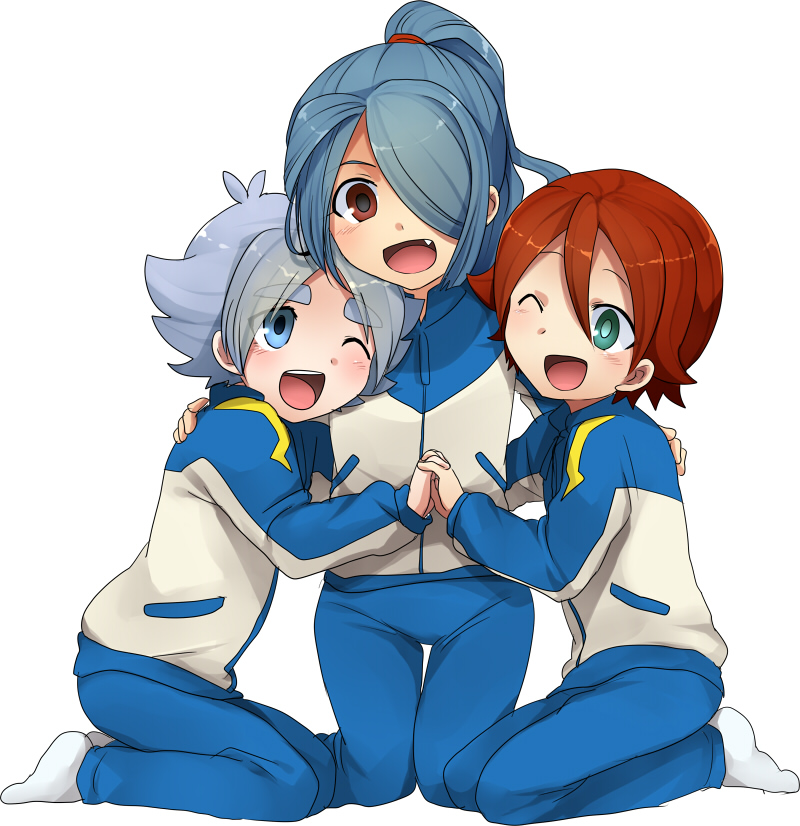 kazemaru ichirouta, kiyama hiroto, and fubuki shirou (inazuma eleven) drawn by marimo_danshaku