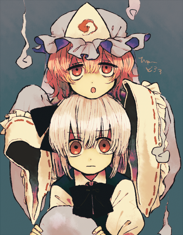 konpaku youmu and saigyouji yuyuko (touhou) drawn by ka_(996beshi)