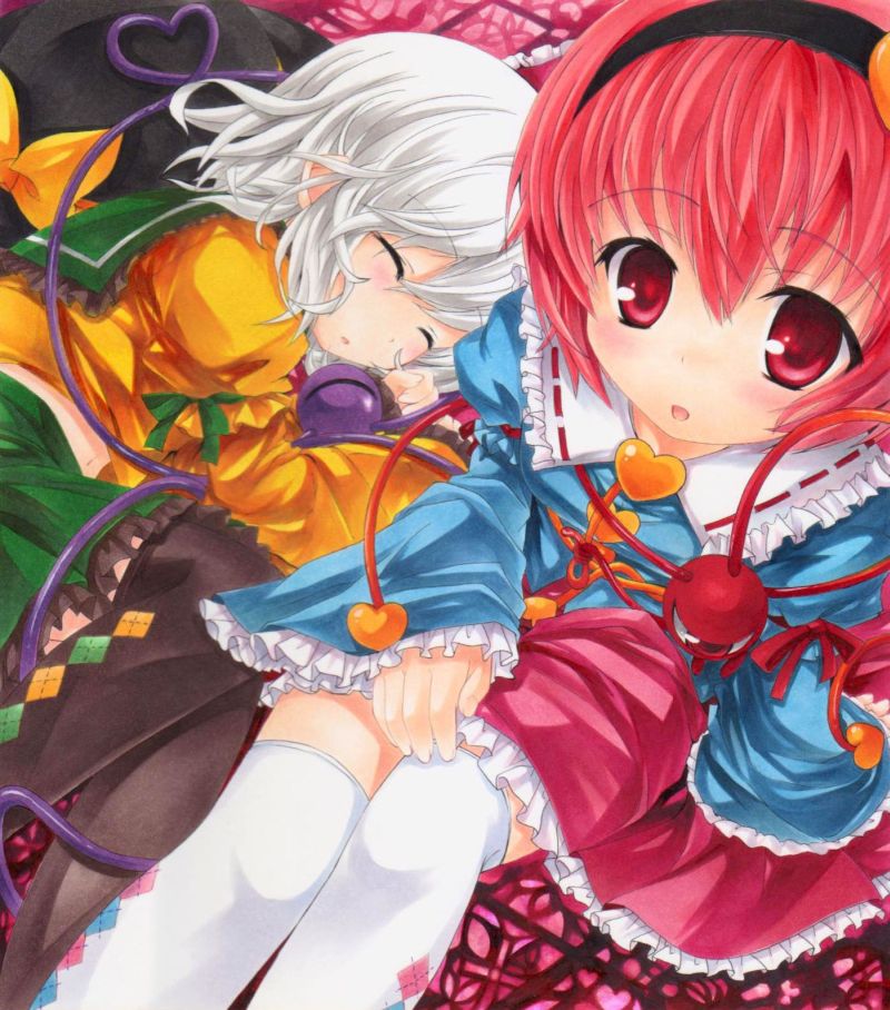 komeiji koishi and komeiji satori (touhou) drawn by yukitsuki_kokoro