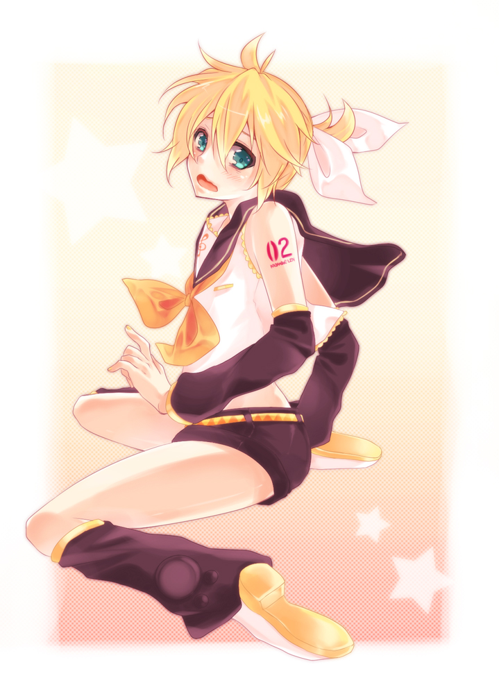 kagamine rin and kagamine len (vocaloid) drawn by mukkun
