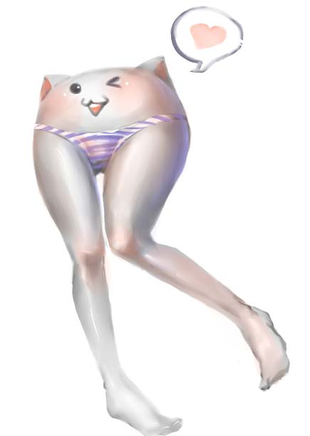 cat and cat panties (nyanko daisensou) drawn by bbn
