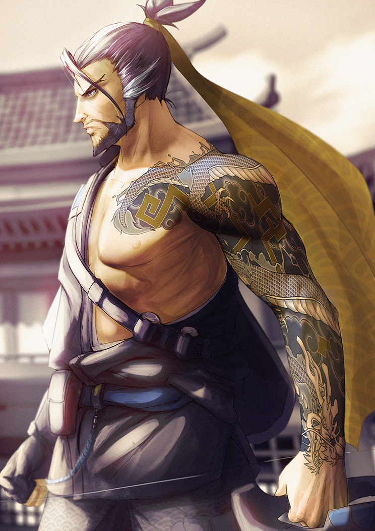 hanzo (overwatch and 1 more) drawn by vincent_andrada