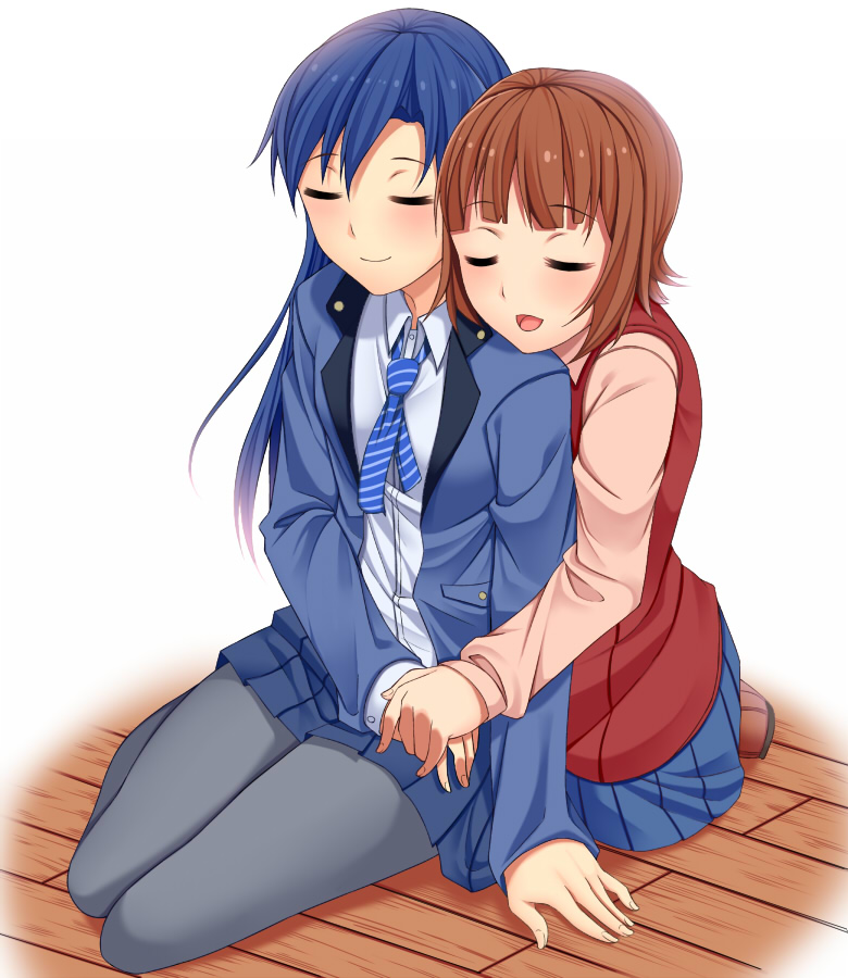 kisaragi chihaya and amami haruka (idolmaster) drawn by abe_(roiz)