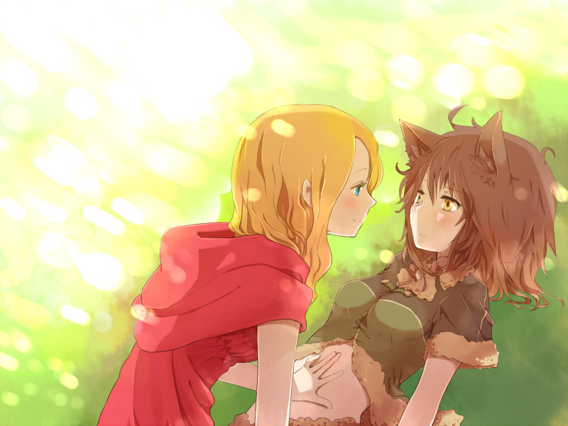 little red riding hood and big bad wolf (little red riding hood) drawn by sou_(tuhut)