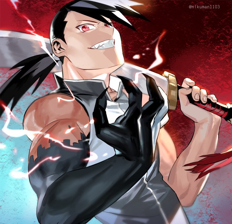 ling yao and greed (fullmetal alchemist) drawn by emmmerald