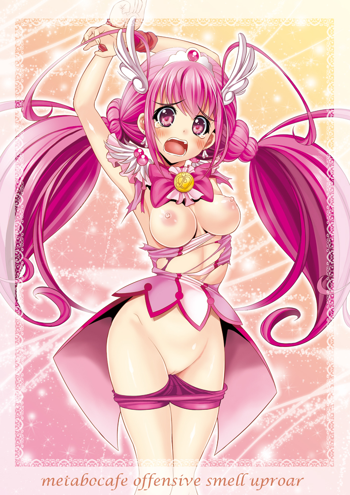 hoshizora miyuki and cure happy (precure and 1 more) drawn by itachou