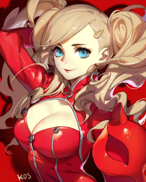 takamaki anne and panther (persona and 1 more) drawn by songjikyo