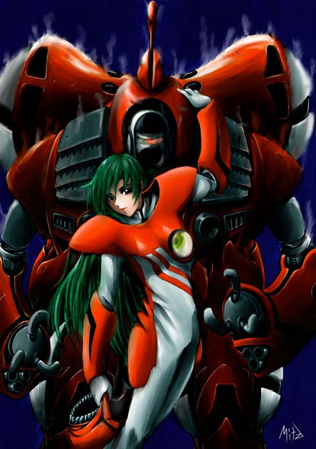 millia jenius and queadluun-rau (macross and 1 more) drawn by asa-mitz